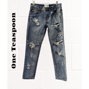 One by One Teaspoon Awesome Baggies Distressed skinny  jeans  Sz 26